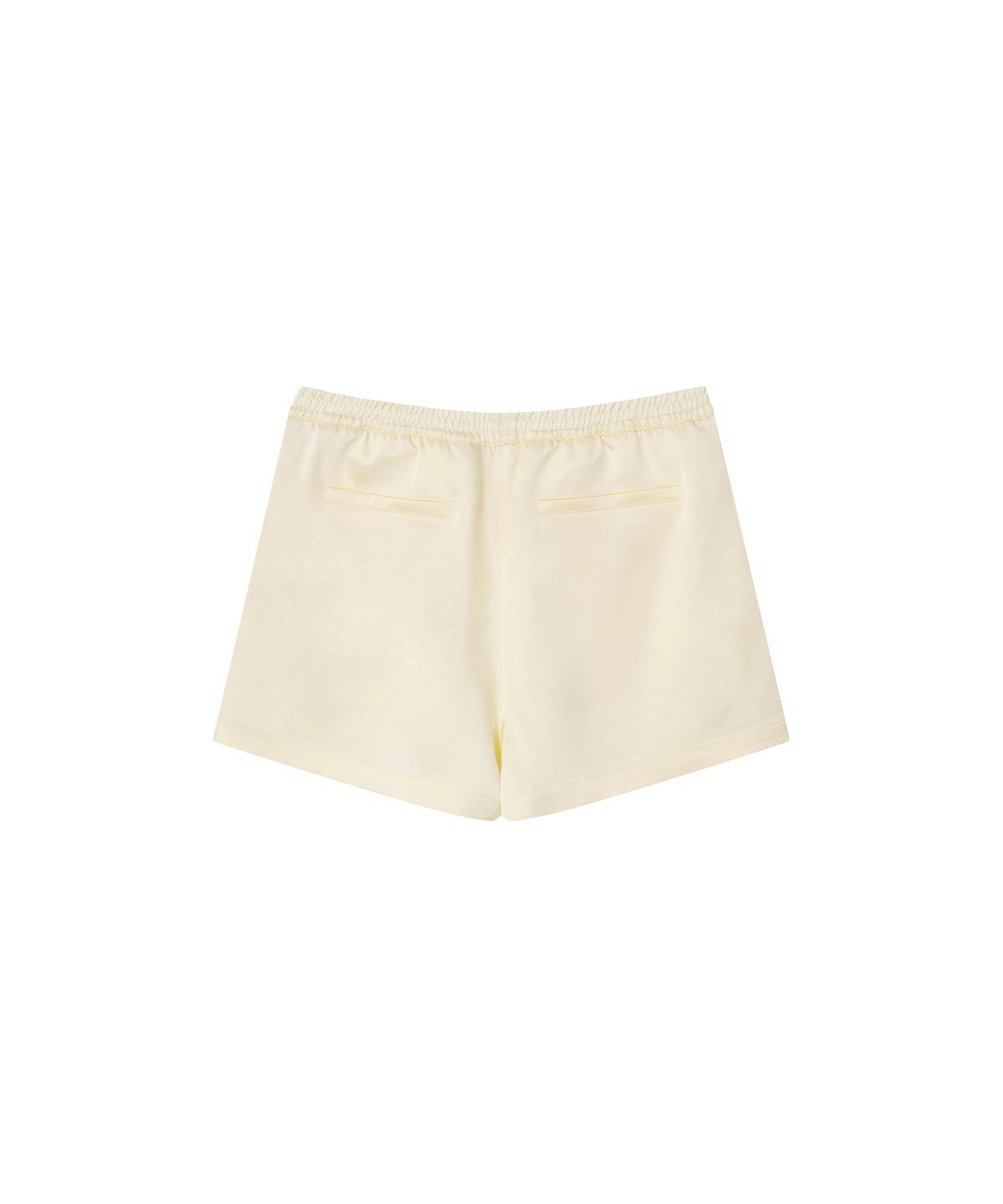 이우트(EEUT) SATIN BANDING SHORTS / CREAM