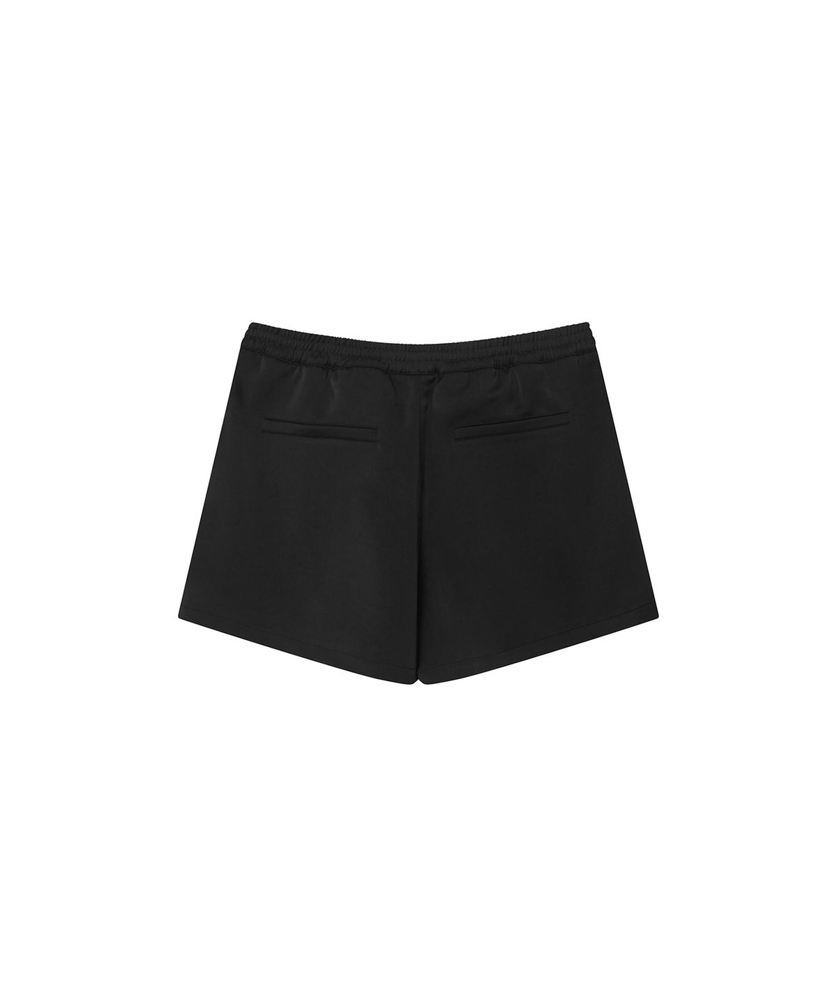 이우트(EEUT) SATIN BANDING SHORTS / BLACK