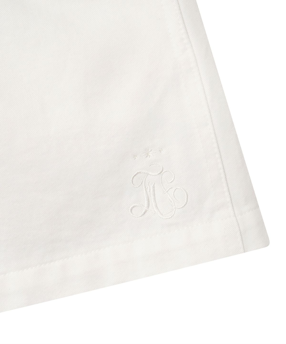 이우트(EEUT) WASHED COTTON BANDING SHORTS / IVORY