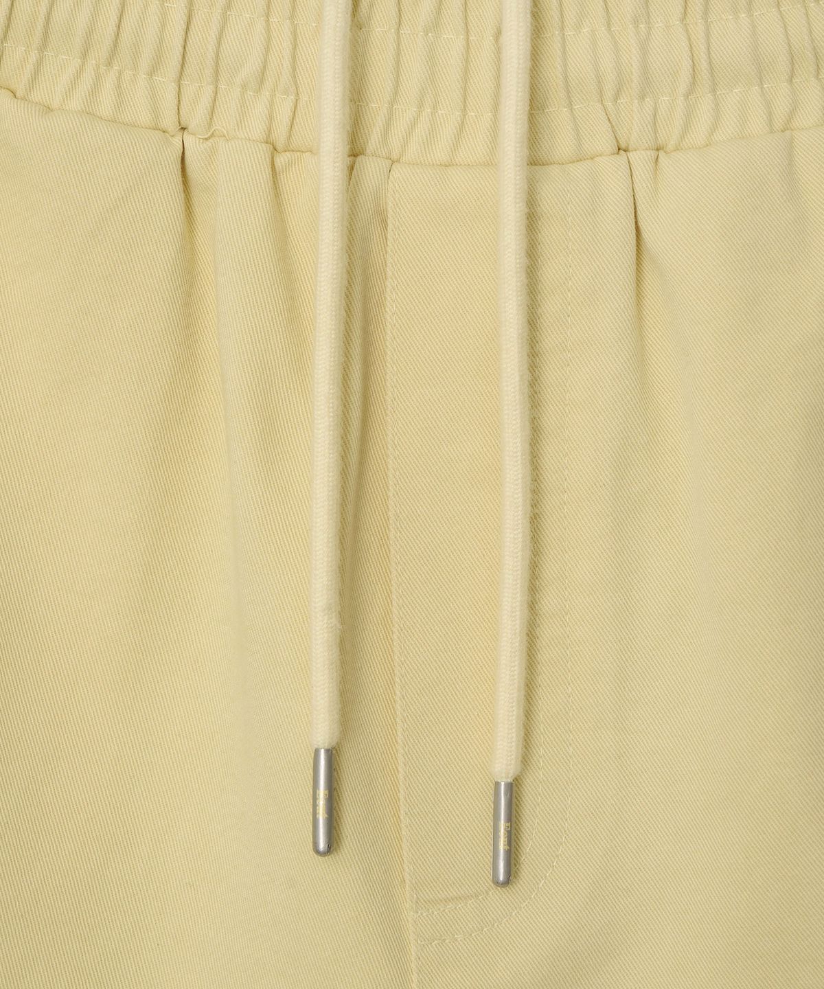 이우트(EEUT) WASHED COTTON BANDING SHORTS / YELLOW