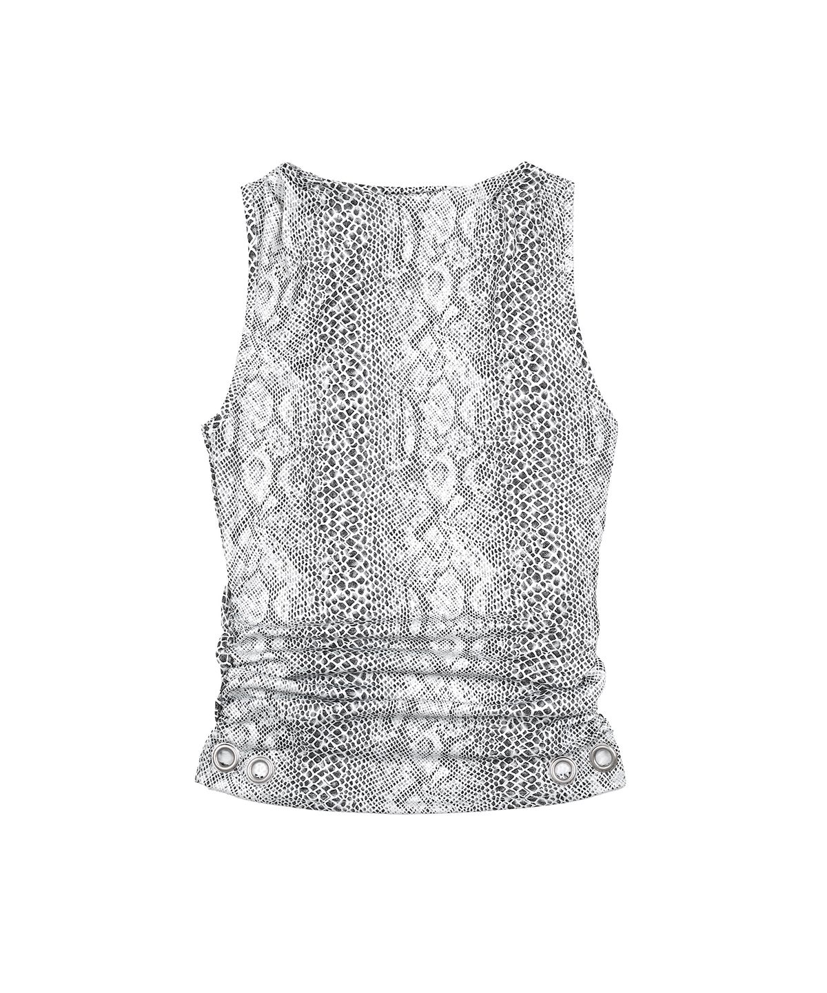 이양(EYANG) PYTHON SHIRRING SLEEVELESS TOP WHITE