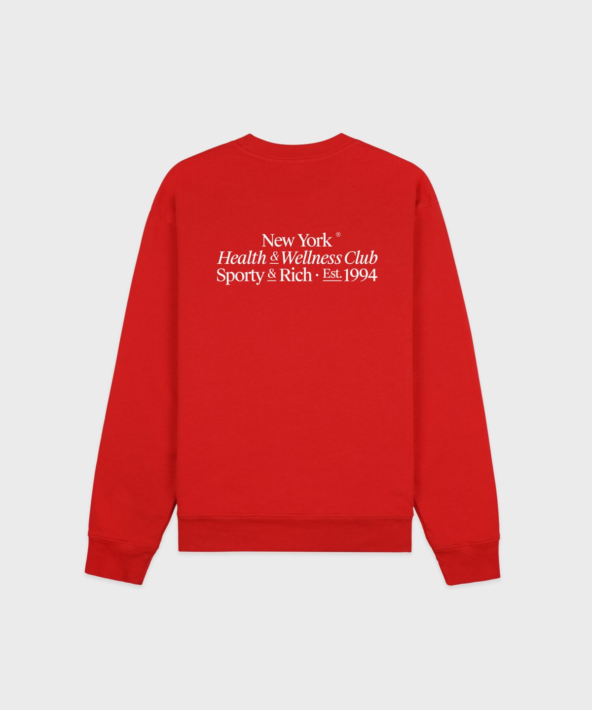 스포티앤리치(SPORTY&RICH) 모던 크루넥 남여공용 - 레드 R265AUW020