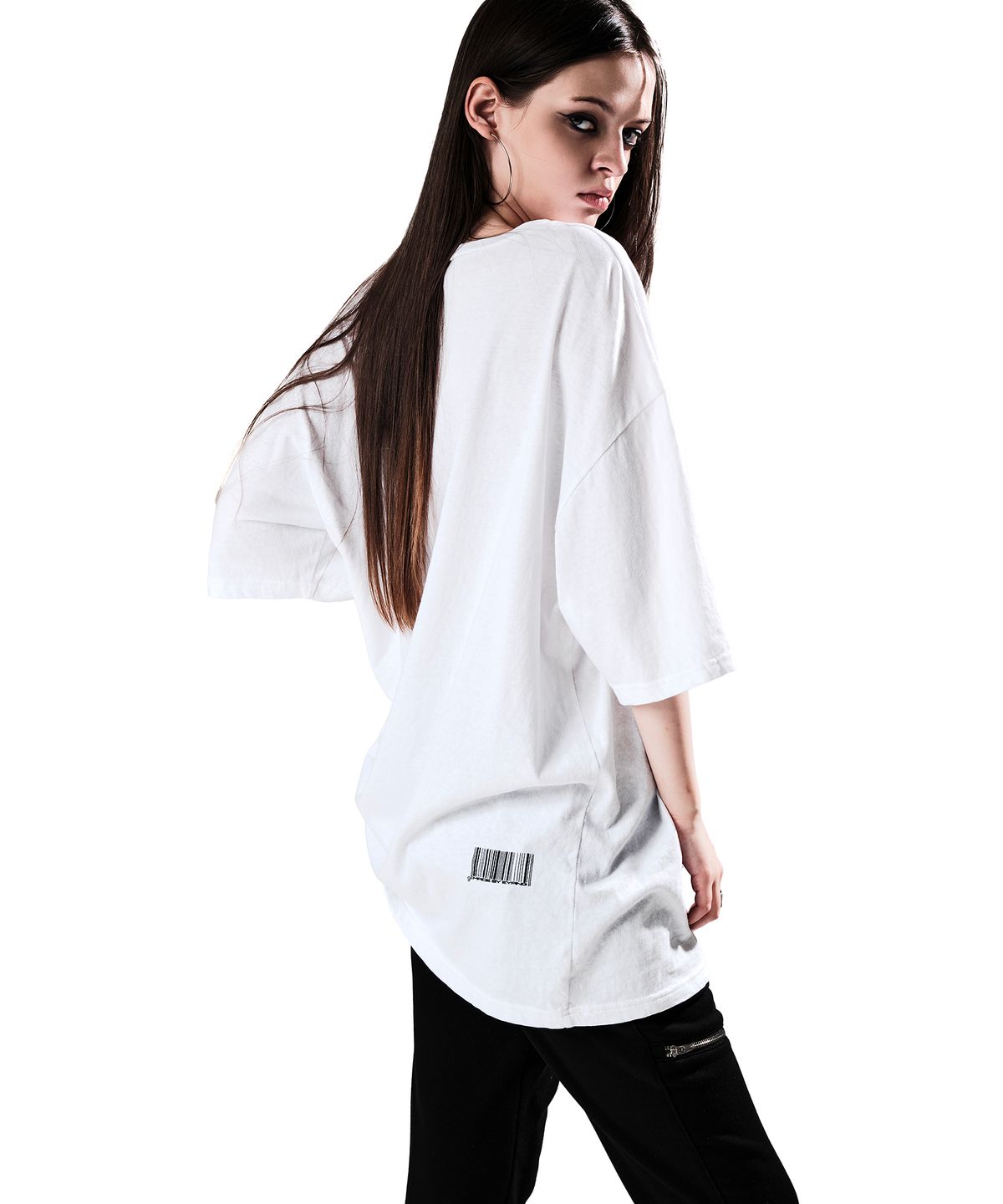 이양(EYANG) NO.122 BAR CODE T-SHIRT WHITE