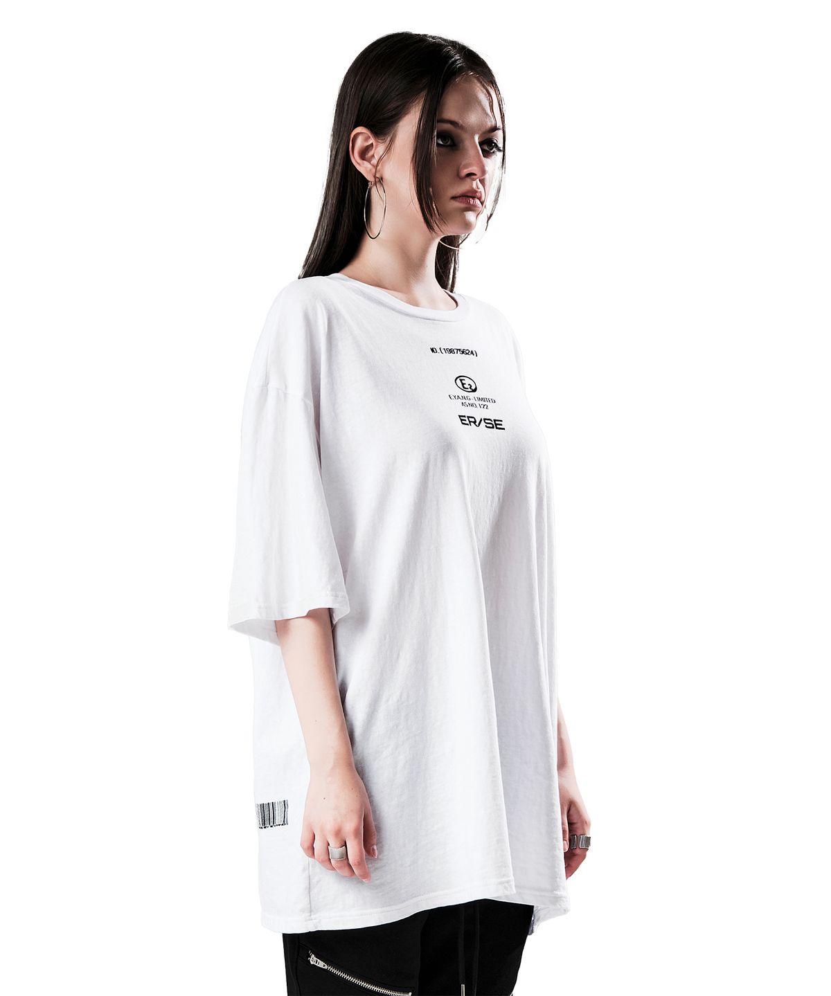 이양(EYANG) NO.122 BAR CODE T-SHIRT WHITE