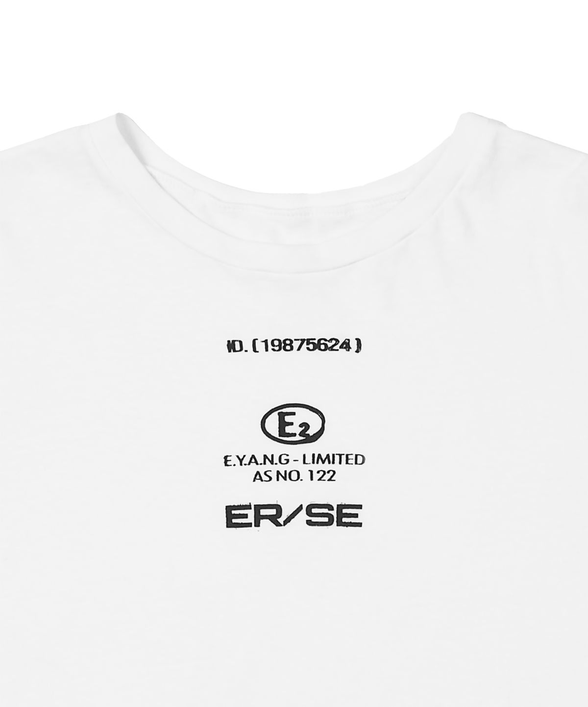 이양(EYANG) NO.122 BAR CODE T-SHIRT WHITE
