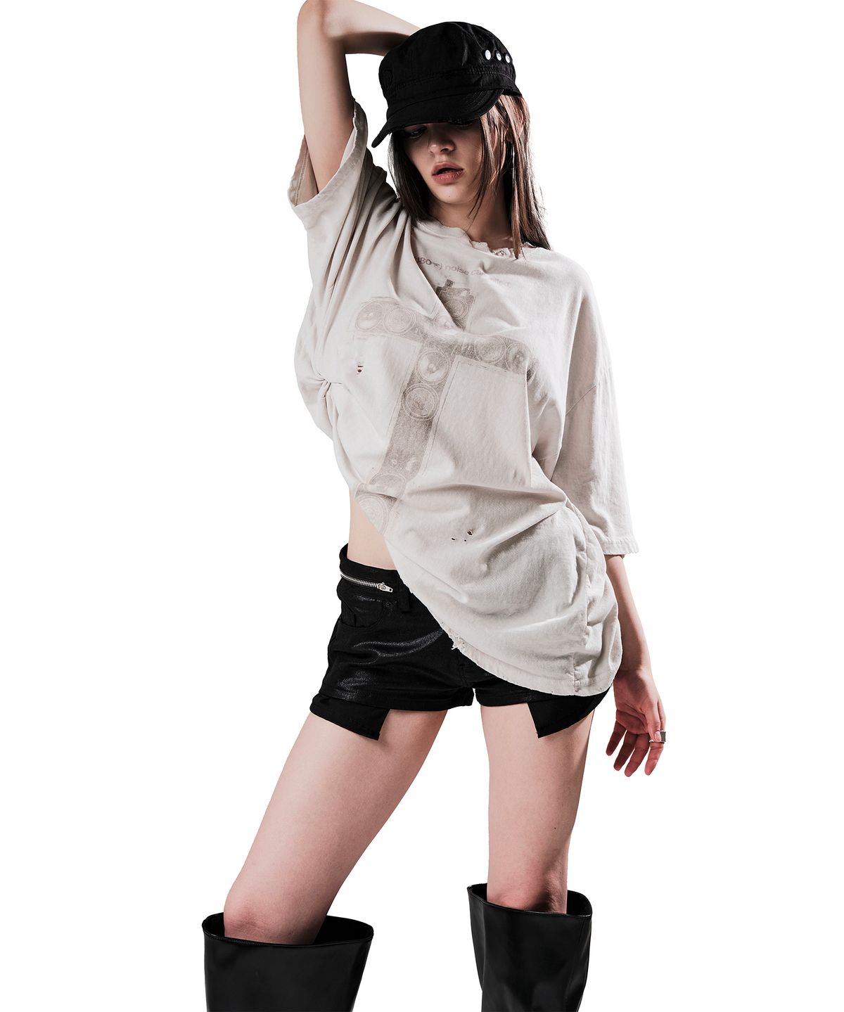 이양(EYANG) CROSS SPEAKER VINTAGE T-SHIRT