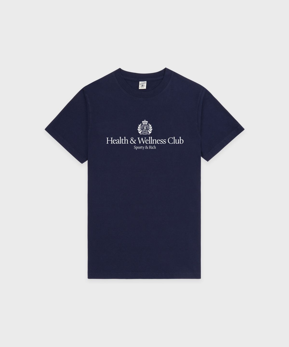 스포티앤리치(SPORTY&RICH) H&W 크레스트 티셔츠 남여공용 - 네이비 R265AUT016