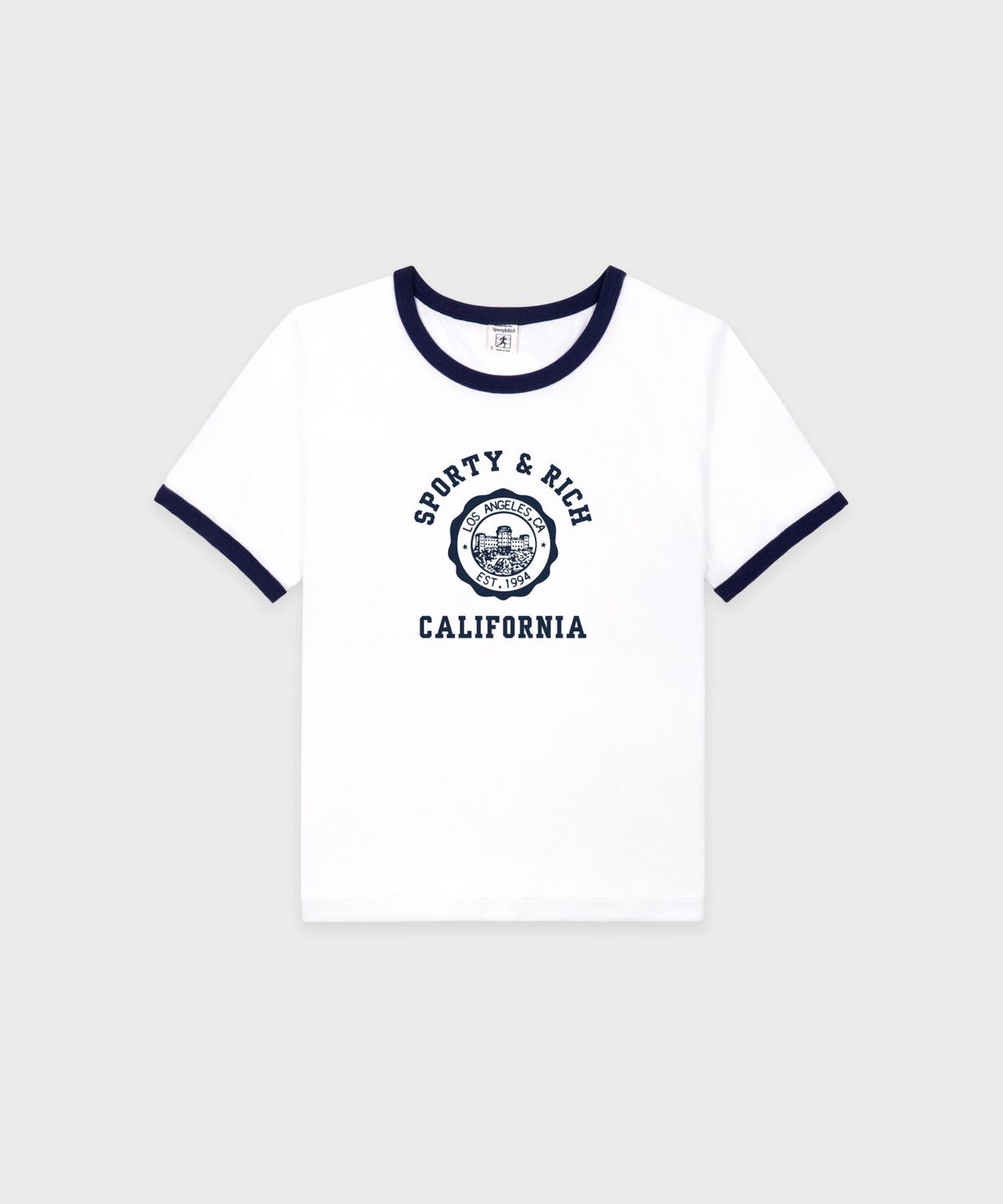 스포티앤리치(SPORTY&RICH) 캘리포니아 앰블럼 소프트 링거 티셔츠 - 화이트 R265AWT004
