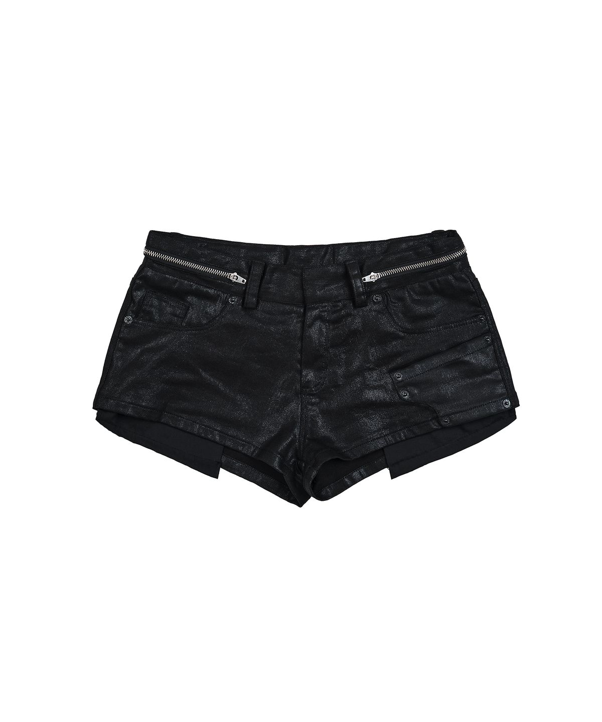이양(EYANG) GLOW DENIM HOT PANTS BLACK