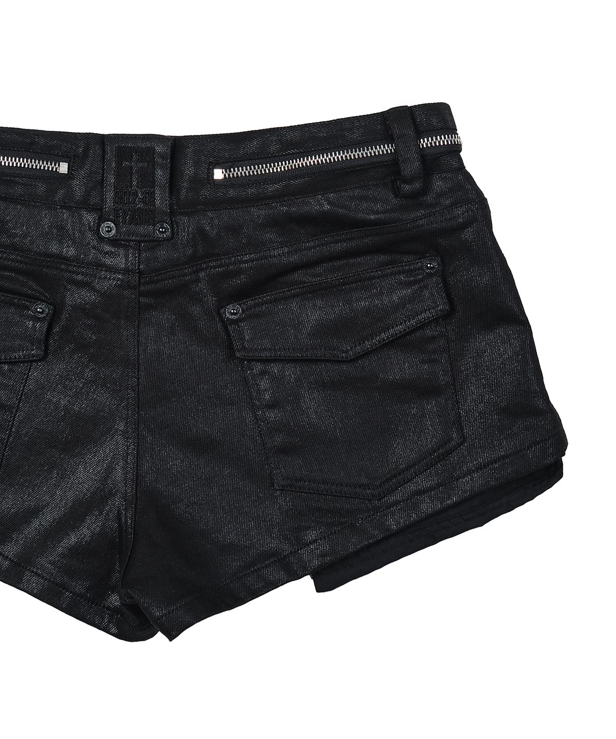 이양(EYANG) GLOW DENIM HOT PANTS BLACK