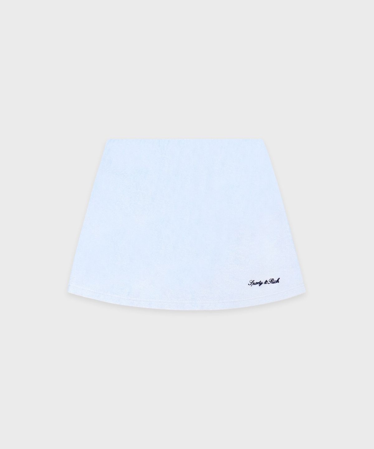 스포티앤리치(SPORTY&RICH) 시그니쳐 로고 테리 스커트 - 시엘 R265AWS004