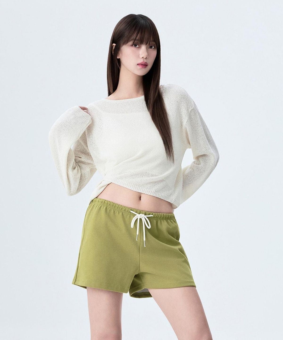 미쏘(MIXXO) 보트넥 랩 버튼 니트_MIWKAG761T