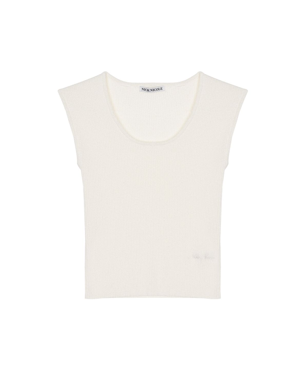 닉앤니콜(NICK&NICOLE) BOUCLE U-NECK SLEEVELESS_CREAM