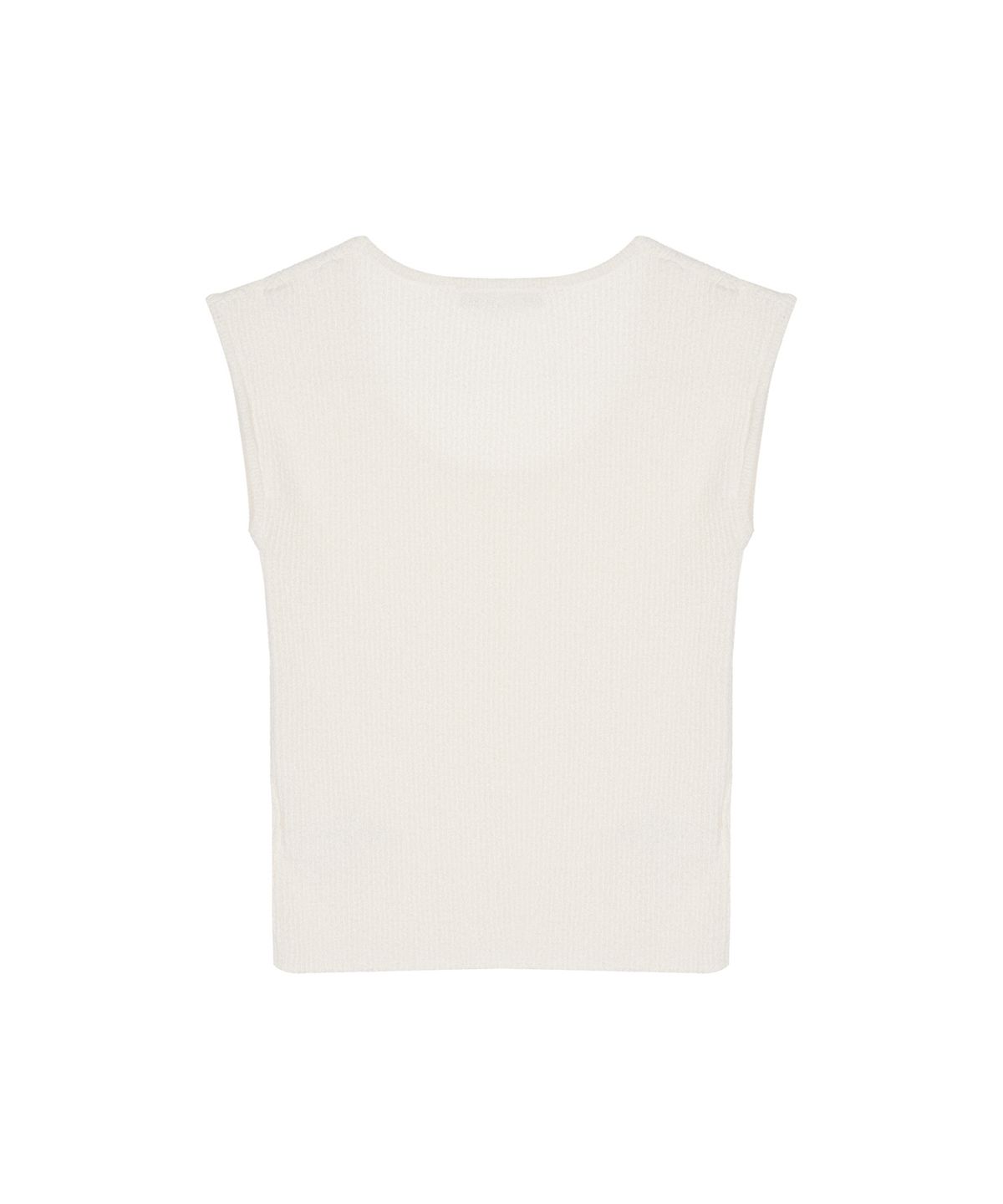 닉앤니콜(NICK&NICOLE) BOUCLE U-NECK SLEEVELESS_CREAM