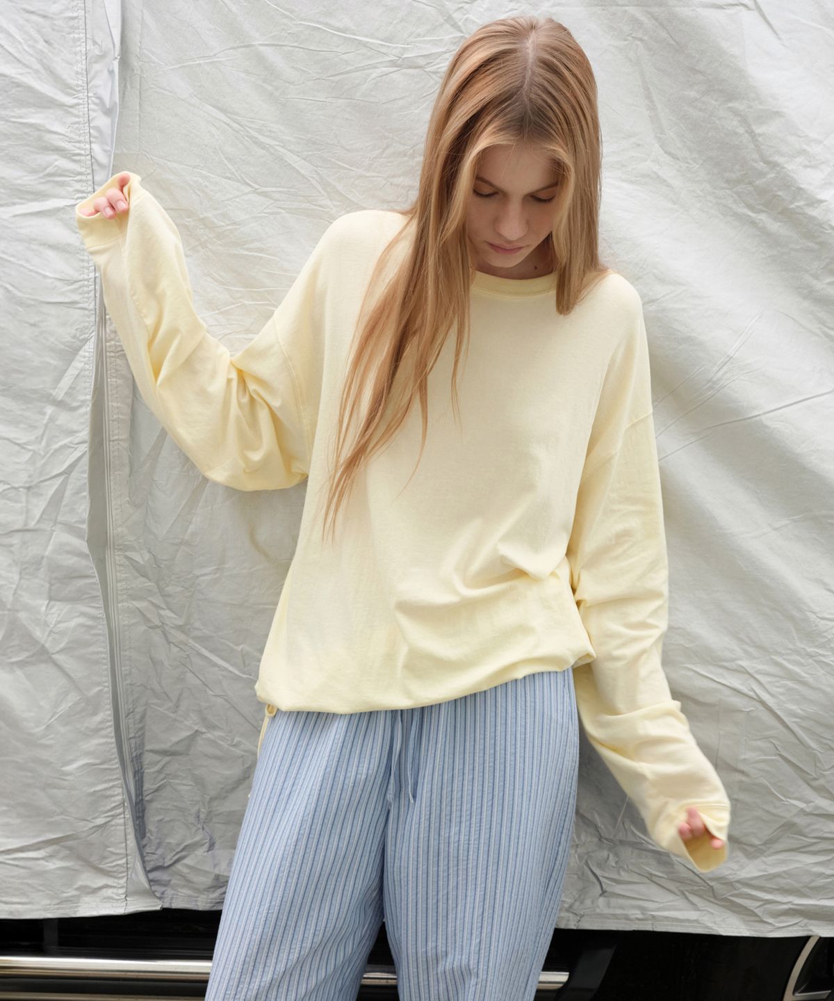 르바(LEVAR) Light Cotton Relaxed T-shirt - Lemonade Yellow