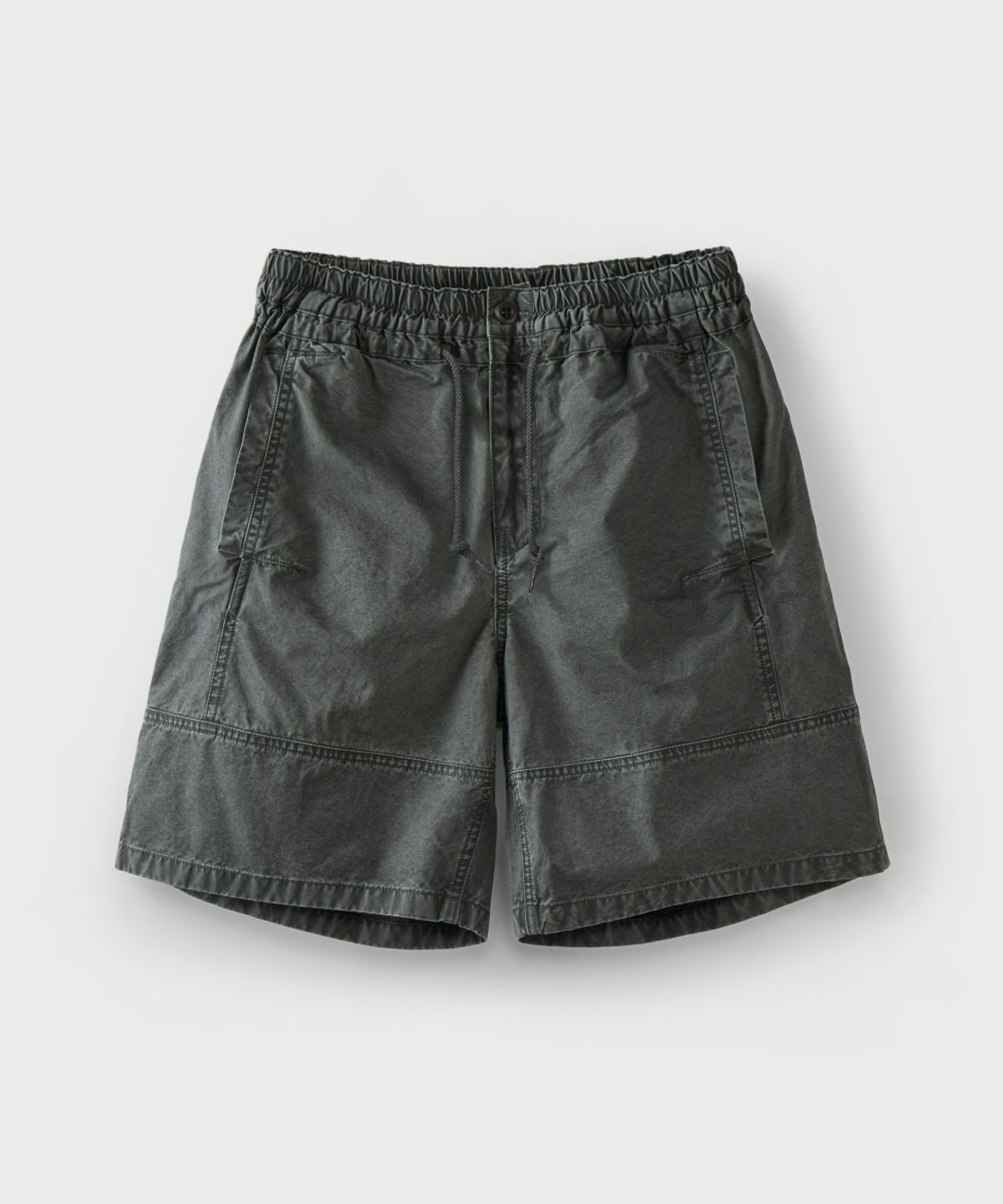 유니온블루(UNION BLUE) ANCHOR PANEL SHORTS [DYED CHARCOAL]