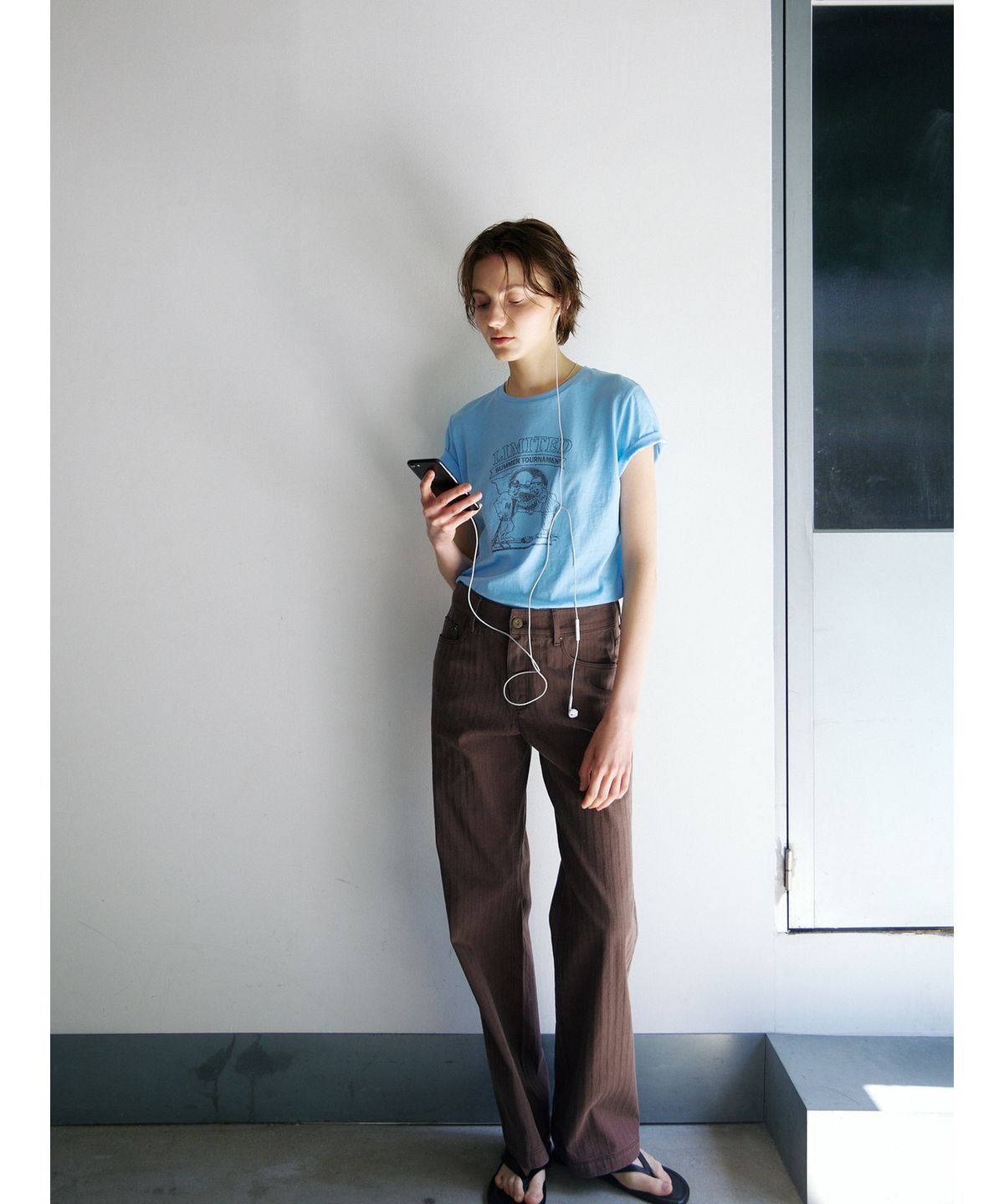 닌닛(NINNIT) [4th] Vintage herringbone pants (BROWN)