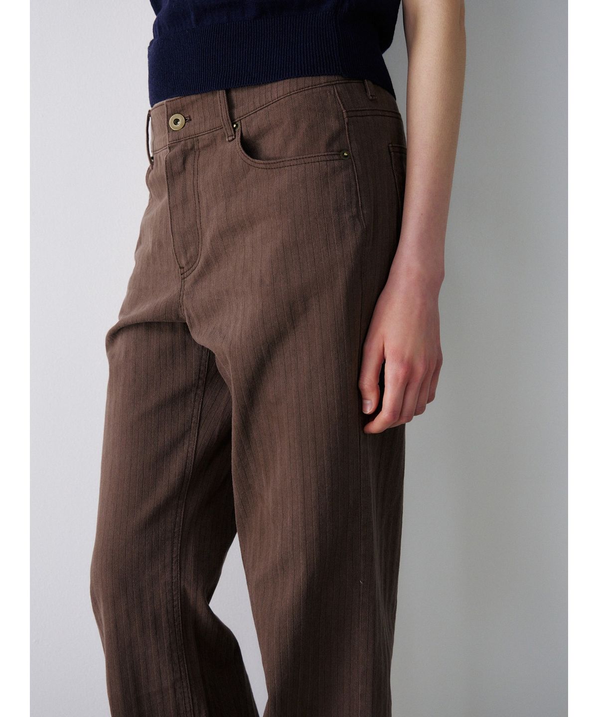 닌닛(NINNIT) [4th] Vintage herringbone pants (BROWN)