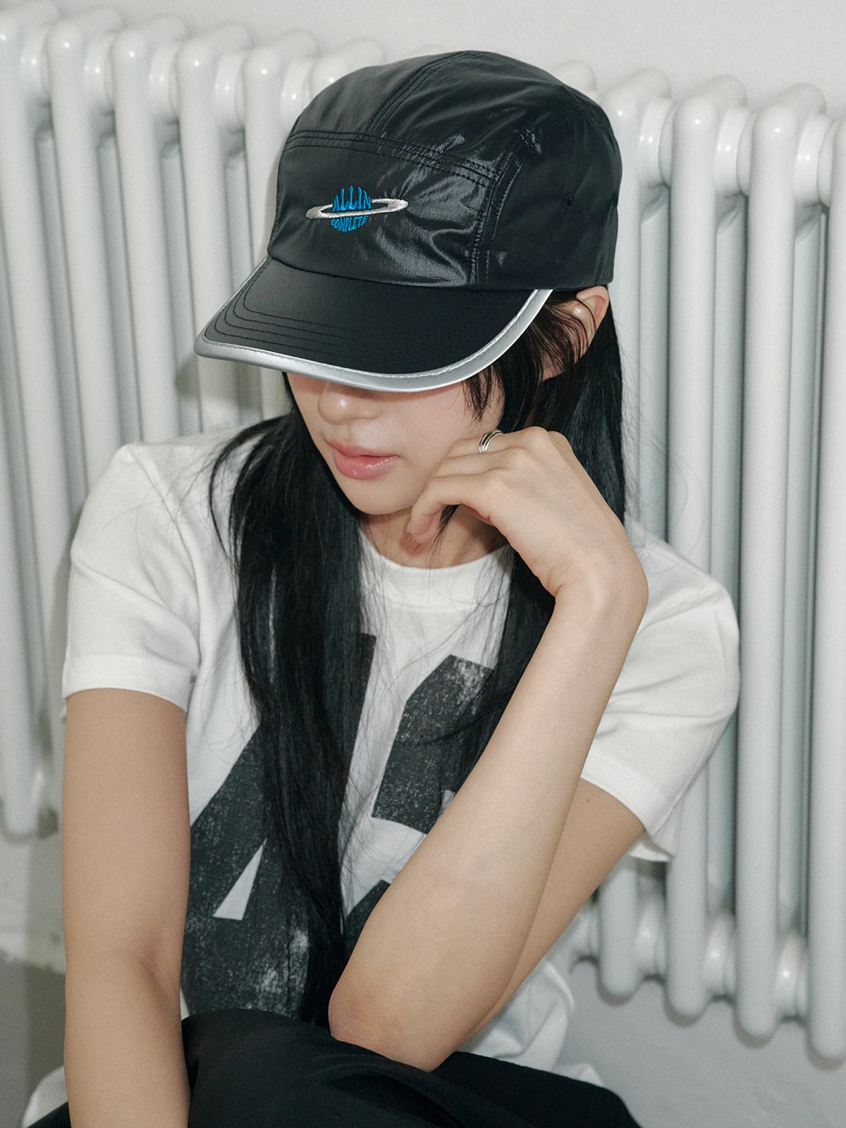 올인컴플리트(ALLINCOMPLETE) 새턴 나일론 캠프캡 (블랙)