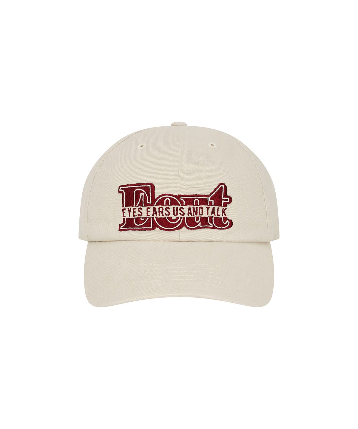 이우트(EEUT) STRIKETHROUGH EEUT CAP / LIGHT BEIGE