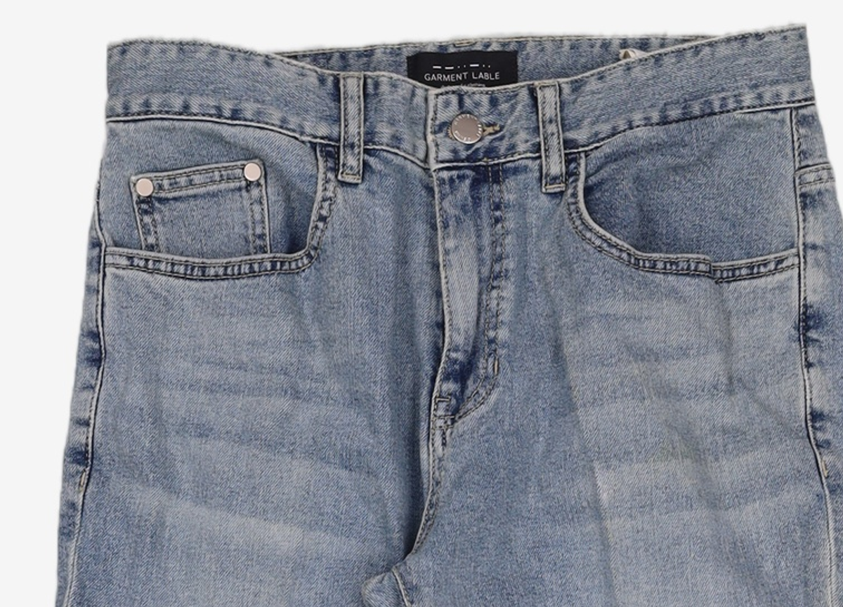 가먼트레이블(GARMENT LABLE) [피스워커x가먼트레이블]Garment Worker Tapered Crop Jeans / Tapered (Greyish Blue) M
