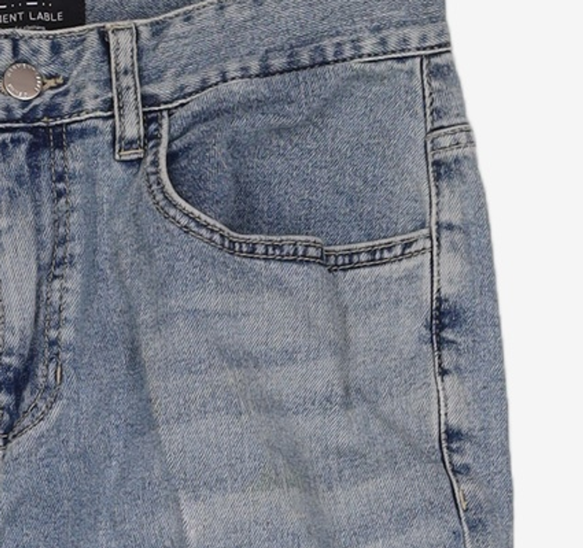 가먼트레이블(GARMENT LABLE) [피스워커x가먼트레이블]Garment Worker Tapered Crop Jeans / Tapered (Greyish Blue) M