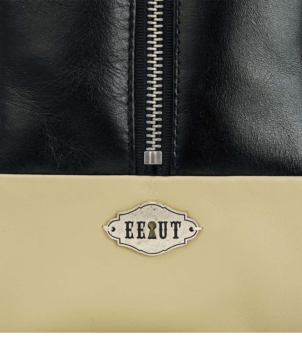 이우트(EEUT) LINE BLOCK LEATHER BAG / BLACK
