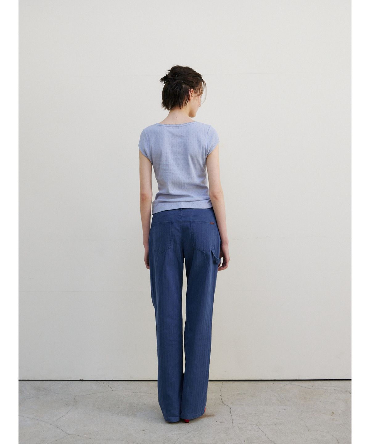 닌닛(NINNIT) [5th] Vintage herringbone pants (BLUE)