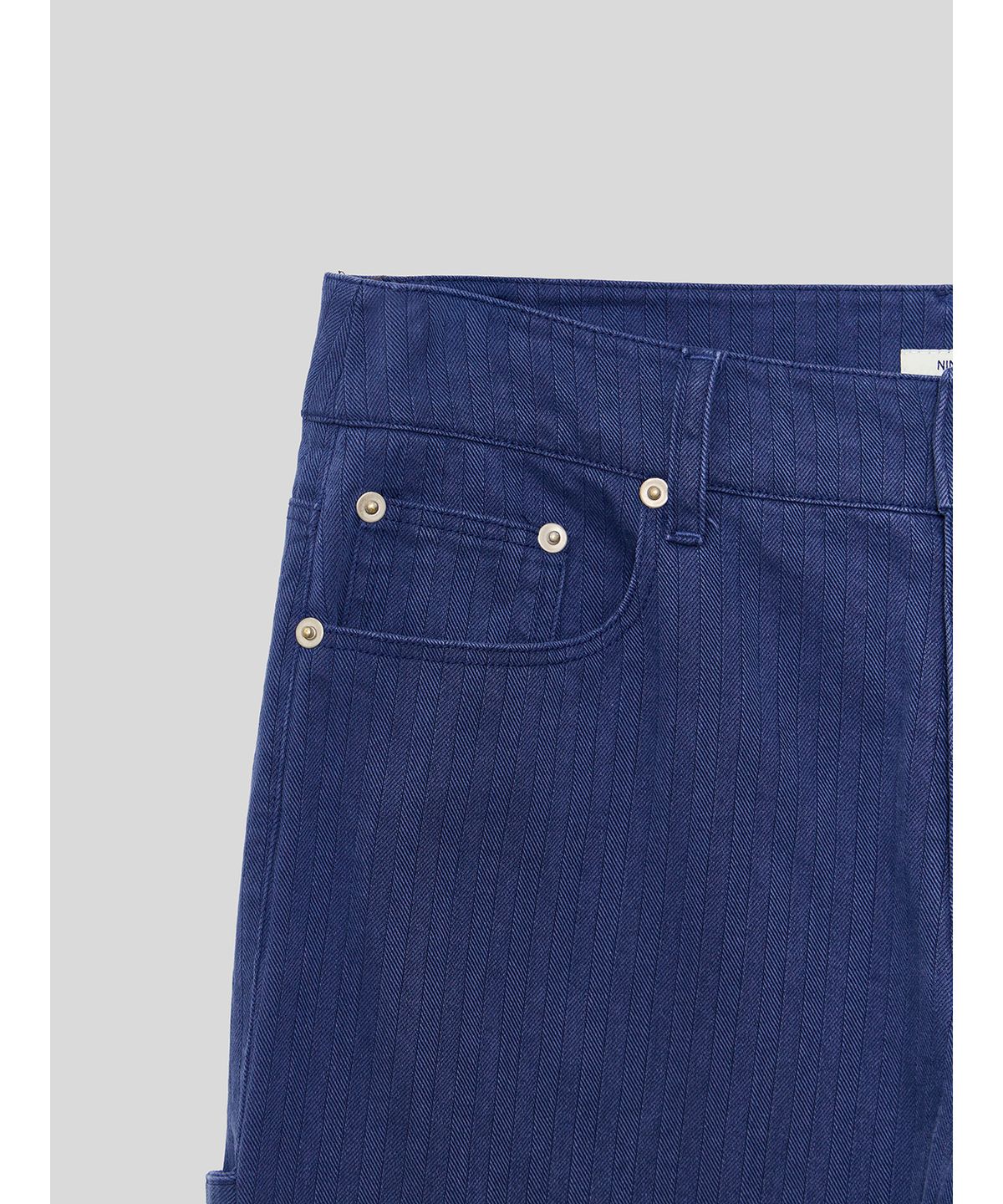 닌닛(NINNIT) [5th] Vintage herringbone pants (BLUE)