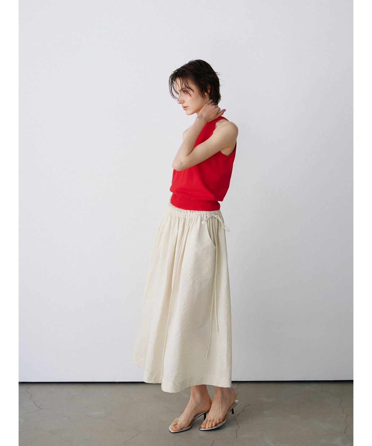 닌닛(NINNIT) Breeze banding skirt (BEIGE)
