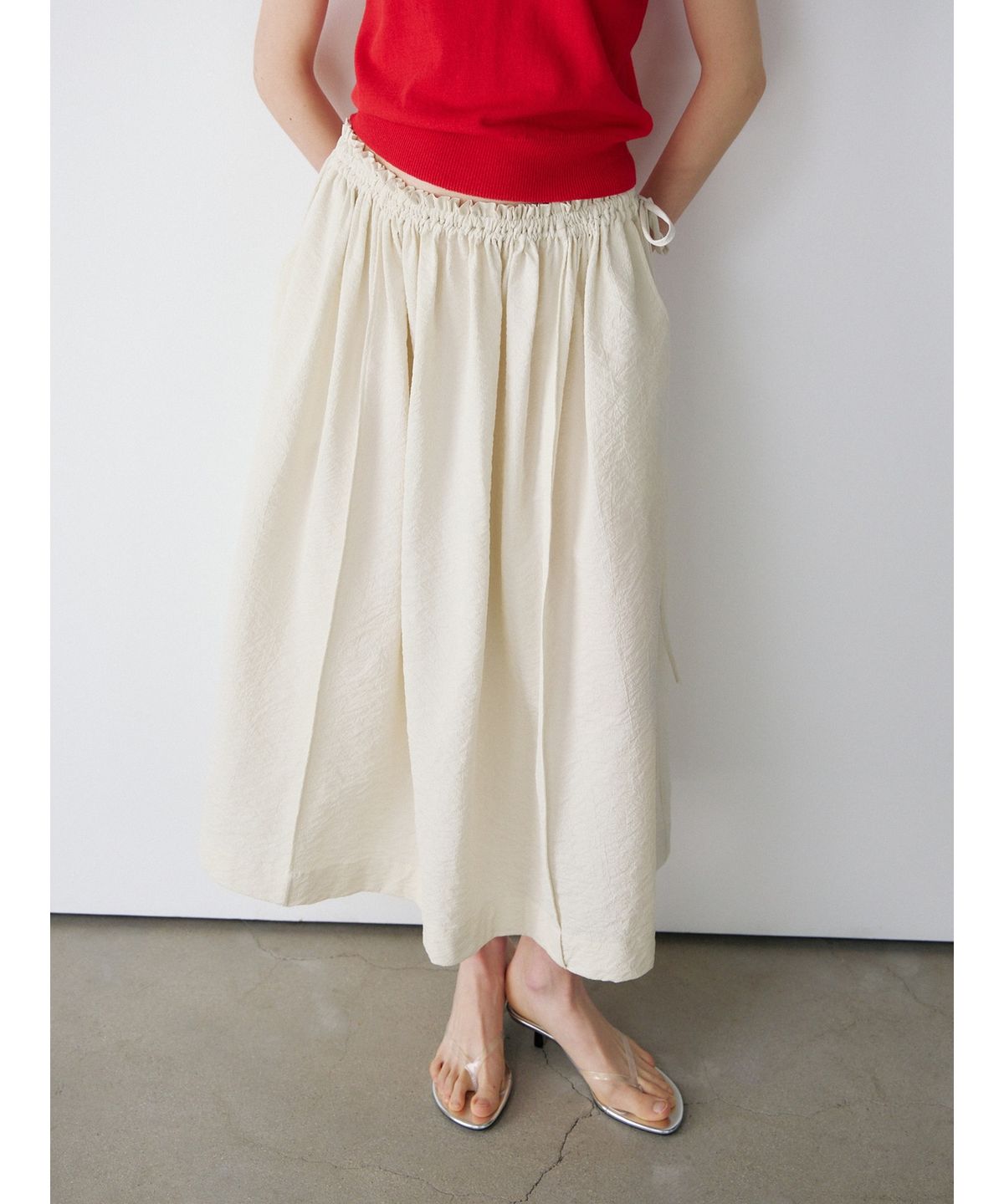 닌닛(NINNIT) Breeze banding skirt (BEIGE)