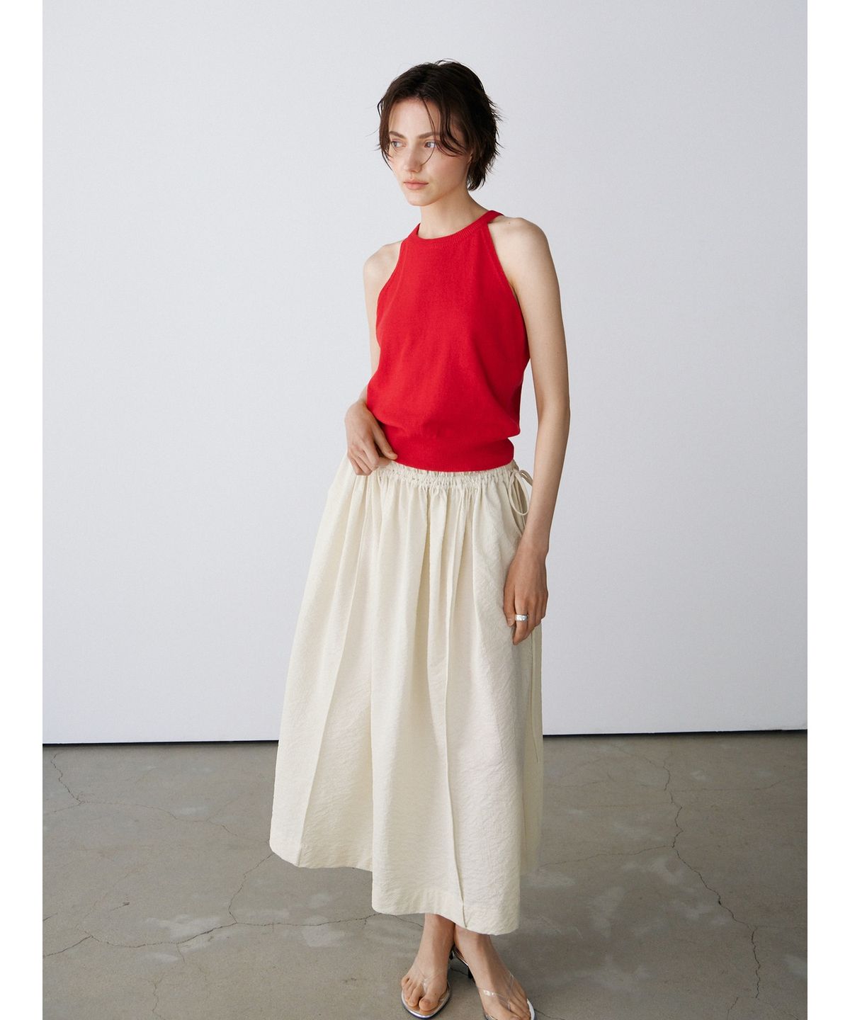 닌닛(NINNIT) Breeze banding skirt (BEIGE)