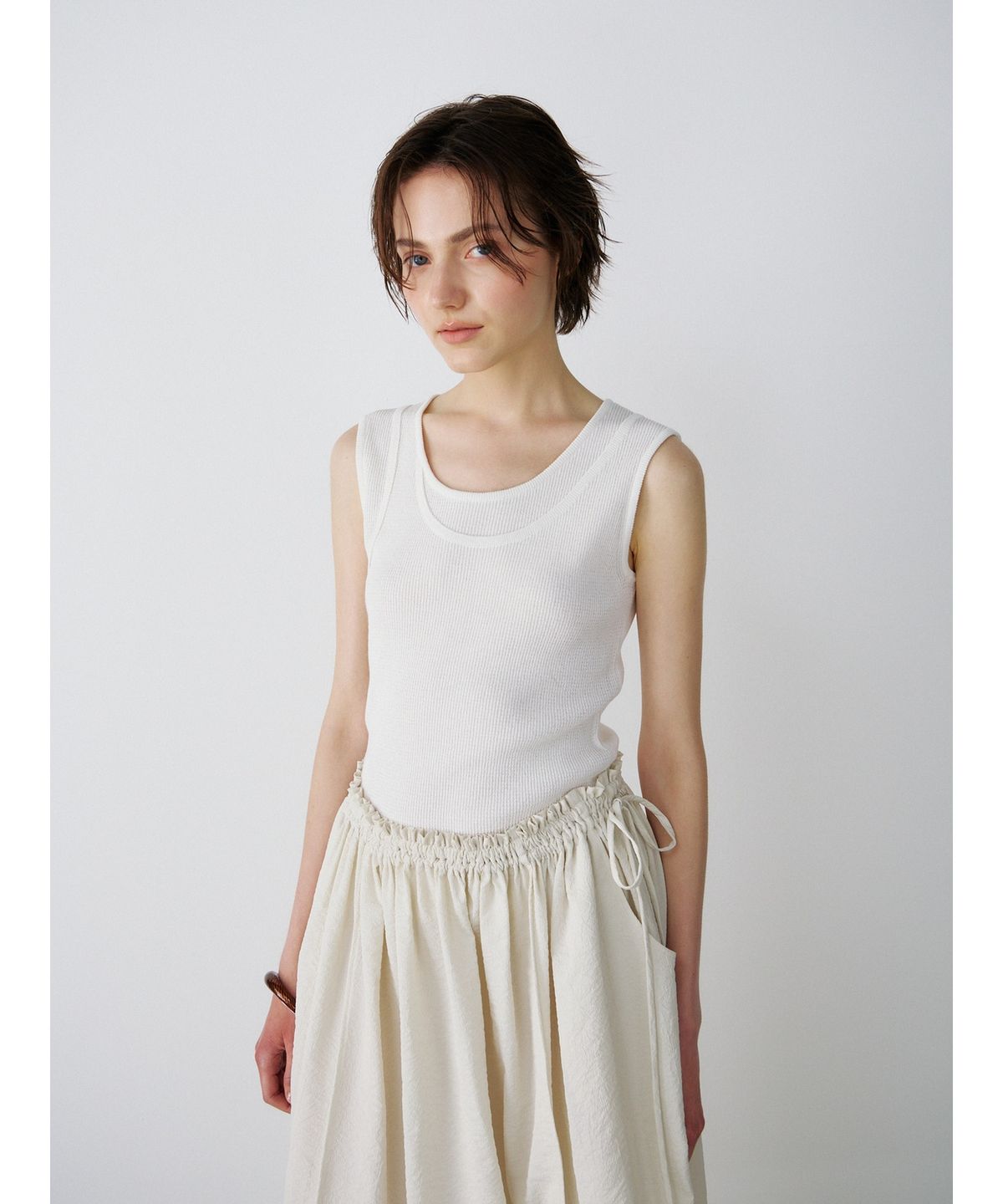 닌닛(NINNIT) Breeze banding skirt (BEIGE)