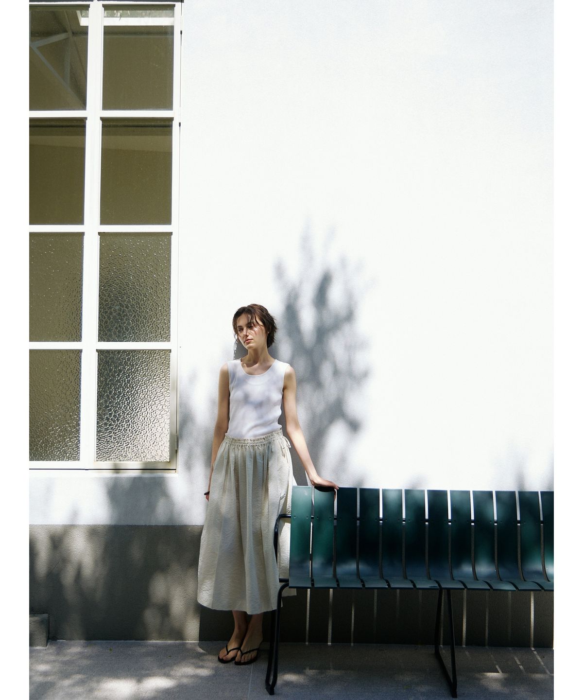 닌닛(NINNIT) Breeze banding skirt (BEIGE)