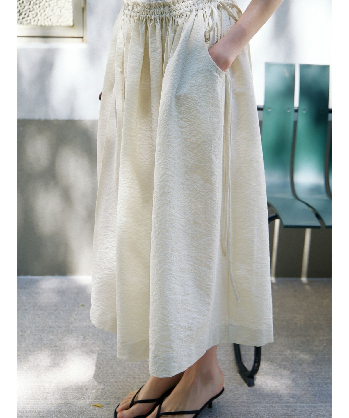 닌닛(NINNIT) Breeze banding skirt (BEIGE)