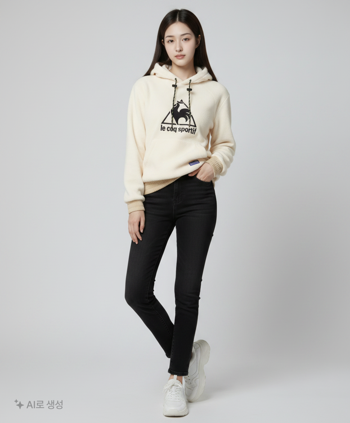 르꼬끄 스포르티브(LE COQ SPORTIF) 후드 티셔츠 90