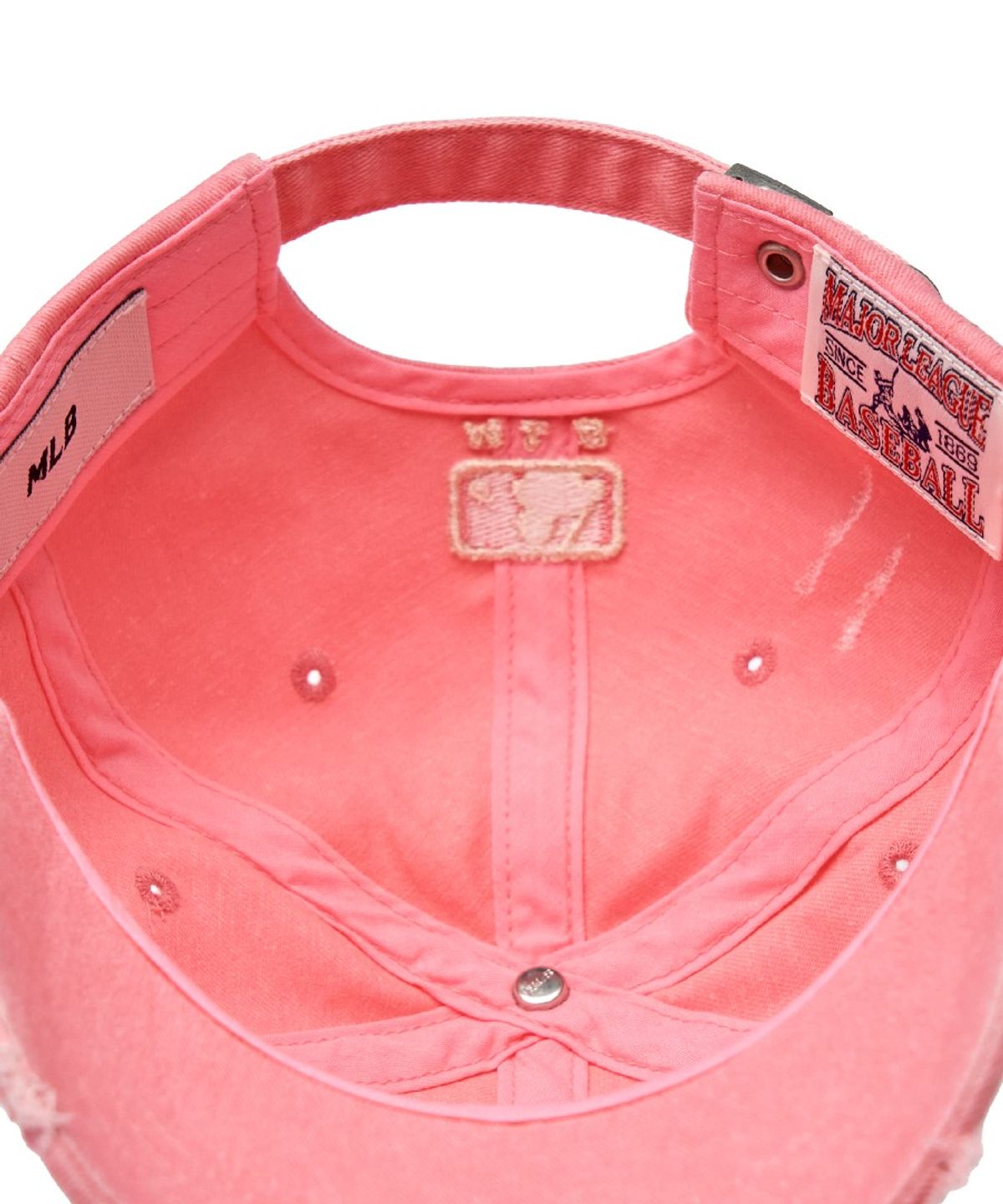 엠엘비 키즈(MLB KIDS) 피그먼트 데미지 워싱 볼캡 NY (D.Pink)