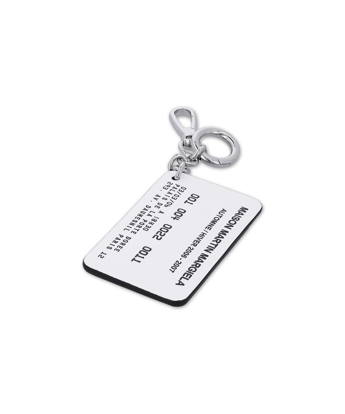 메종 마르지엘라(MAISON MARGIELA) 플라워 모티브 패턴 키링 카드 홀더 - 블랙:화이트 / SA1VL0053P7793HB383