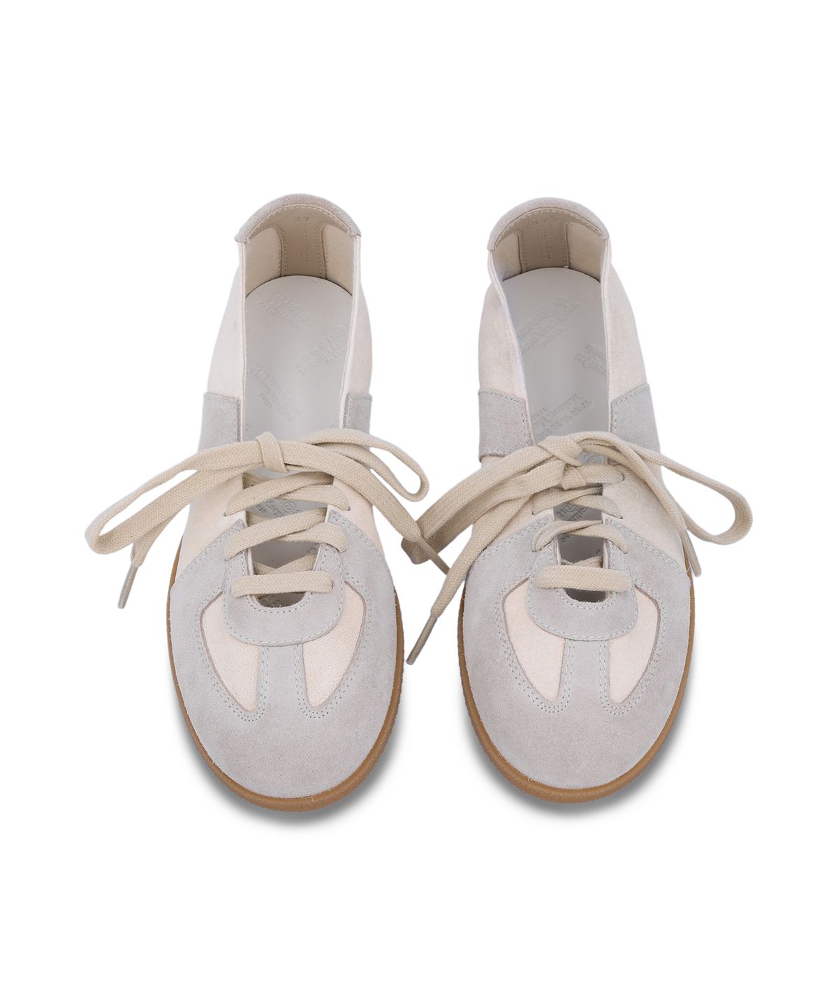 메종 마르지엘라(MAISON MARGIELA) 레플리카 소프트 레이스드 발레리나 플랫 슈즈 - 샌드 / S58WS0297P7790T2073