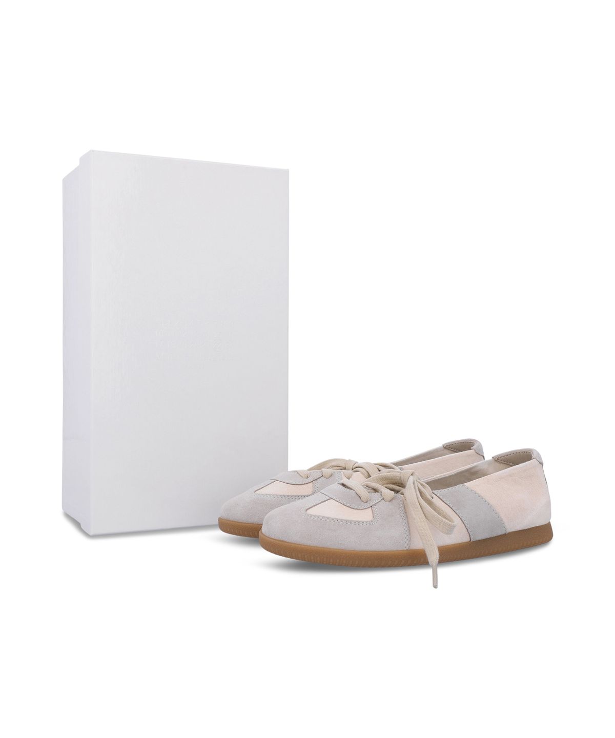 메종 마르지엘라(MAISON MARGIELA) 레플리카 소프트 레이스드 발레리나 플랫 슈즈 - 샌드 / S58WS0297P7790T2073