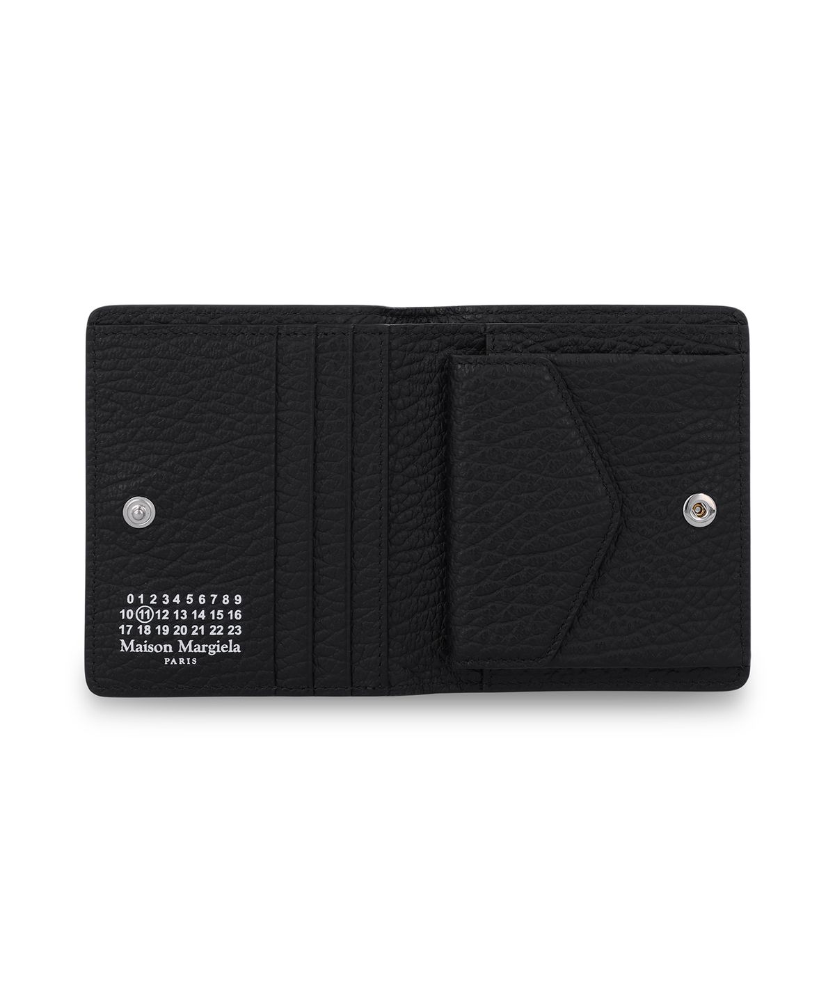 메종 마르지엘라(MAISON MARGIELA) 스티치 로고 반지갑 - 블랙 / S56UI0140P4455T8013