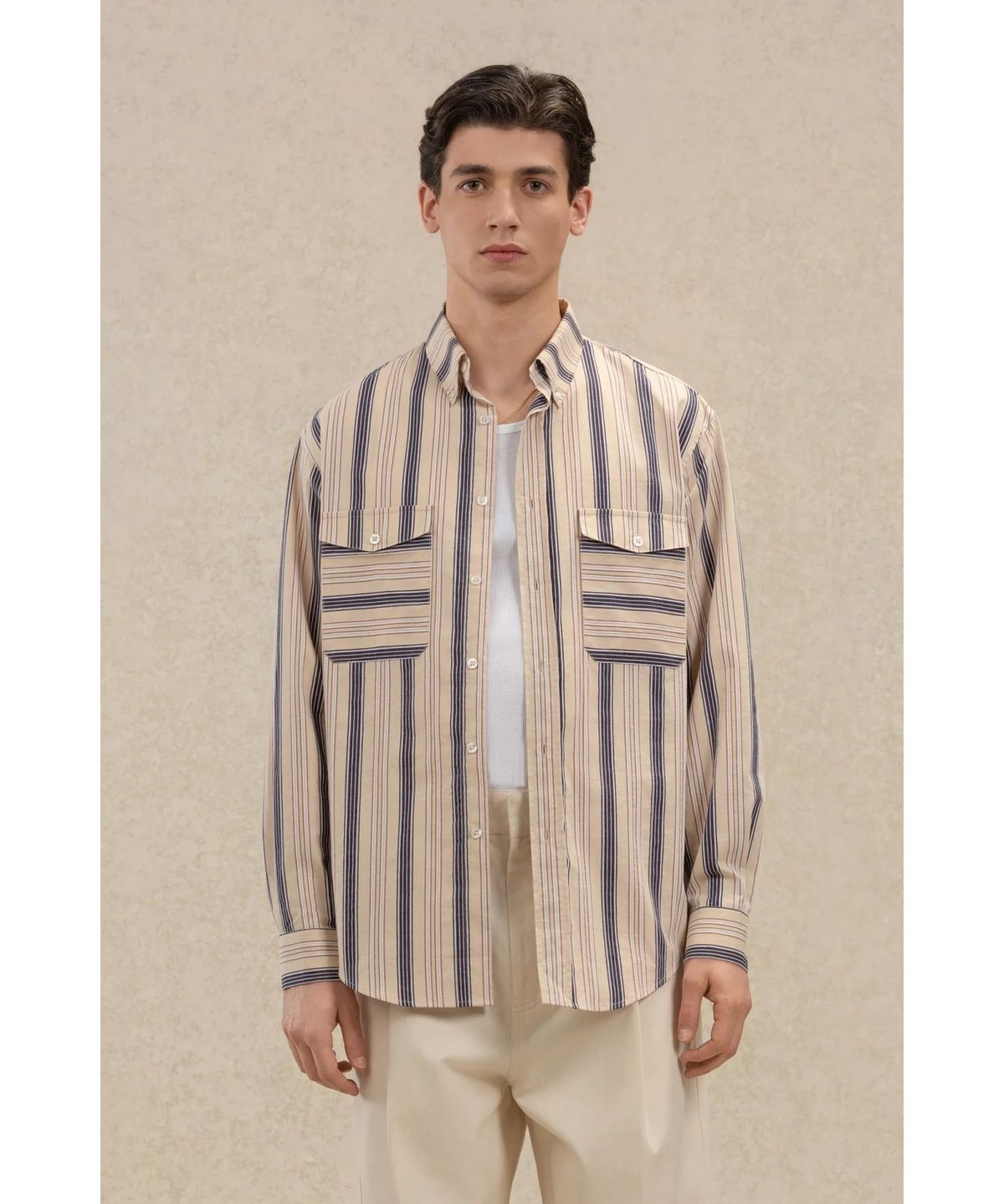 드롤드무슈(DROLE DE MONSIEUR) 스트라이프 셔츠 La Chemise Ray e D0SAM26207IVX