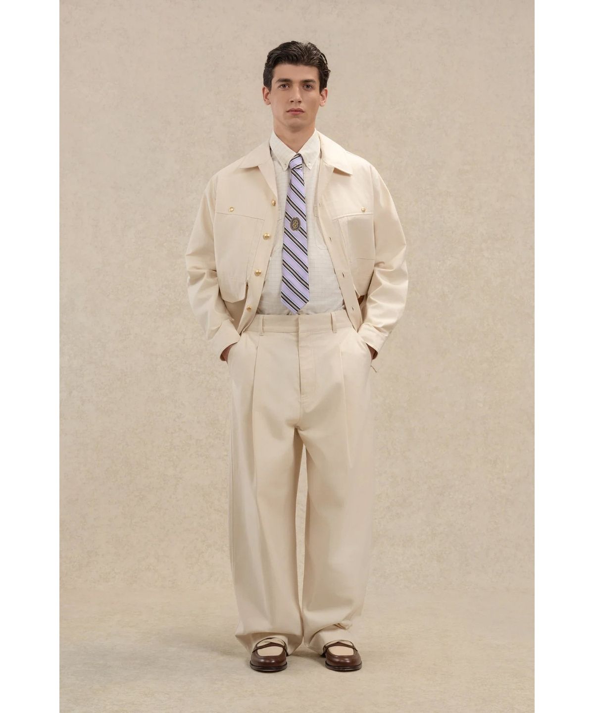 드롤드무슈(DROLE DE MONSIEUR) 포켓 코튼 재킷 Veste Coton   Poches D0JAM26111WHM
