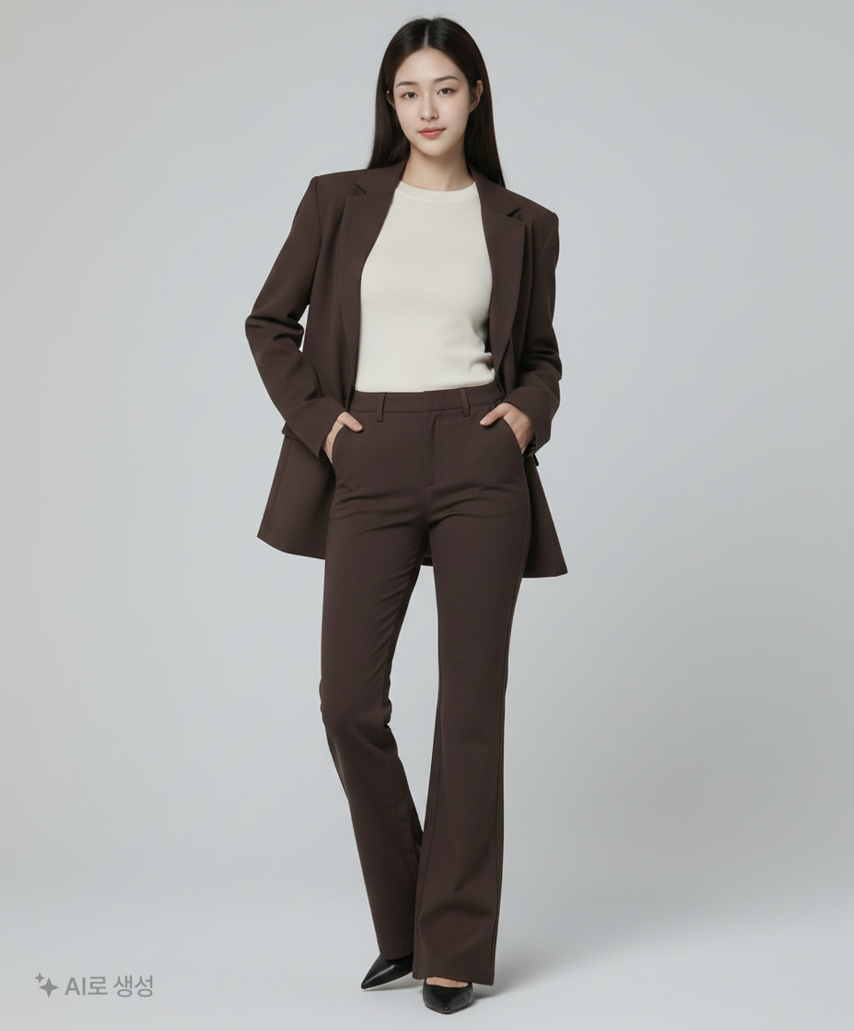 미세키서울(MISEKI SEOUL) Cotton shirring bootscut pants BLACK 3