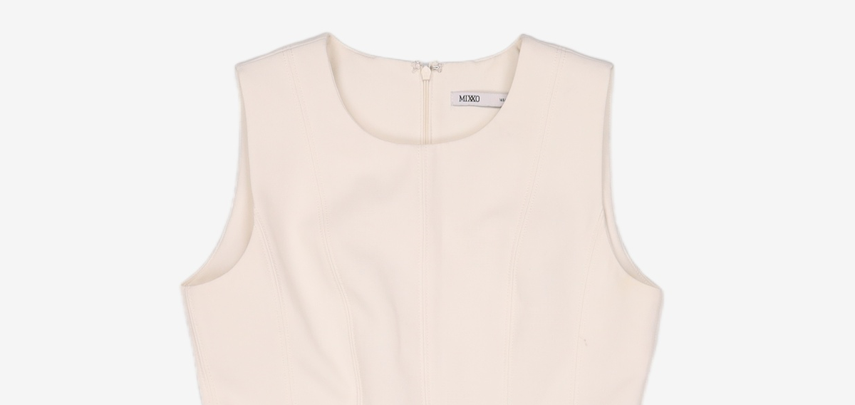 미쏘(MIXXO) 라운드넥 미니 원피스_MIWOWE526G M