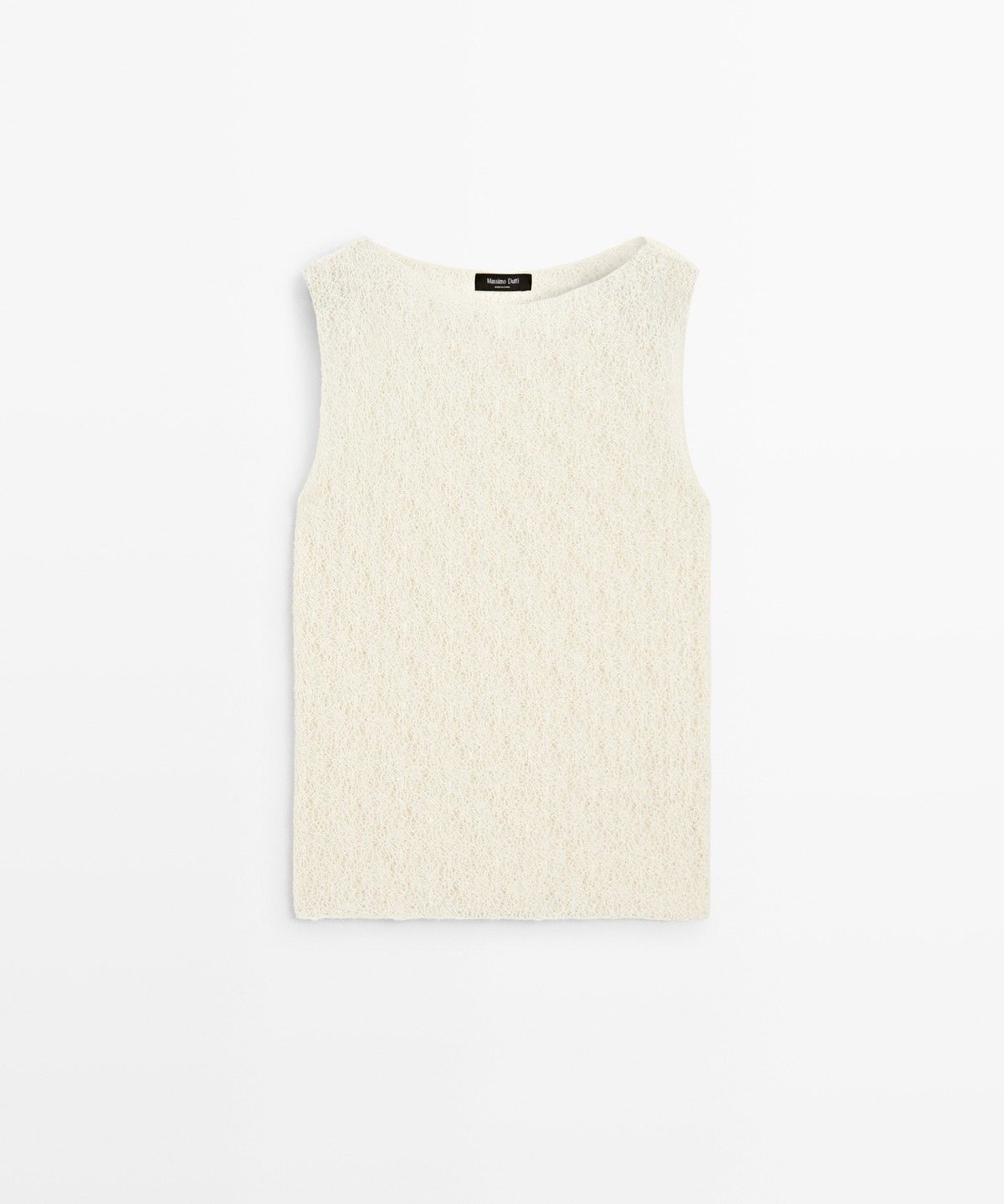 마시모두띠(MASSIMO DUTTI) 오픈워크 텍스처 슬리브리스 탑