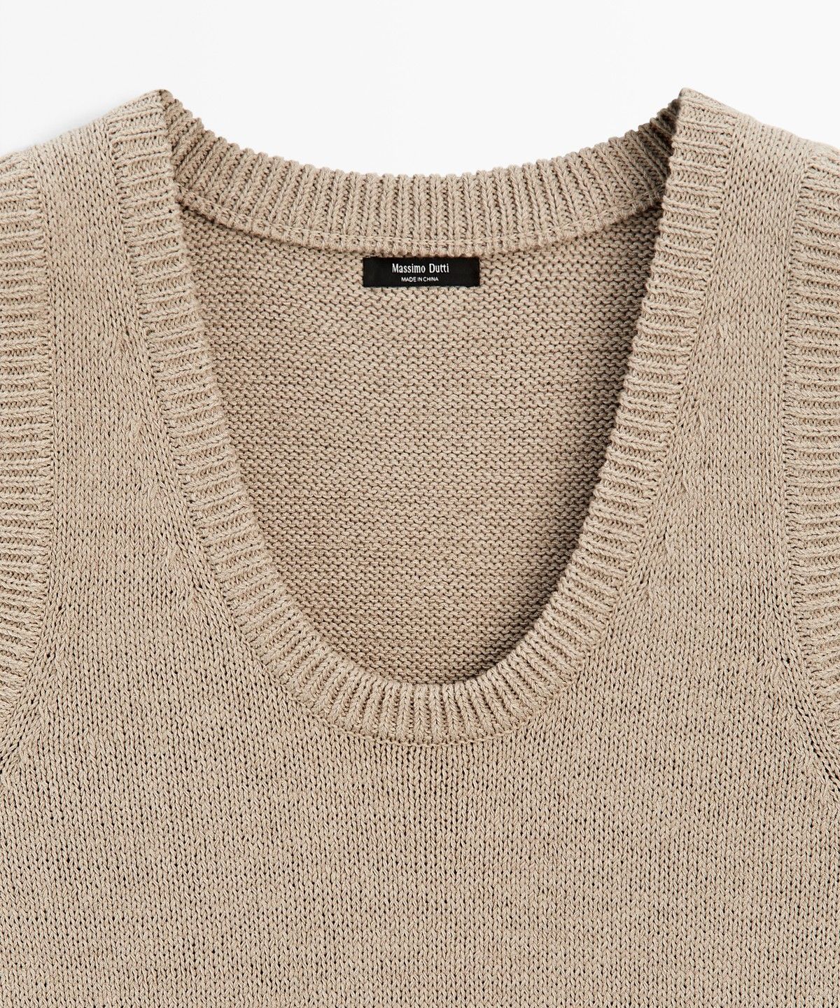 마시모두띠(MASSIMO DUTTI) 코튼 블렌드 리브드 니트 베스트