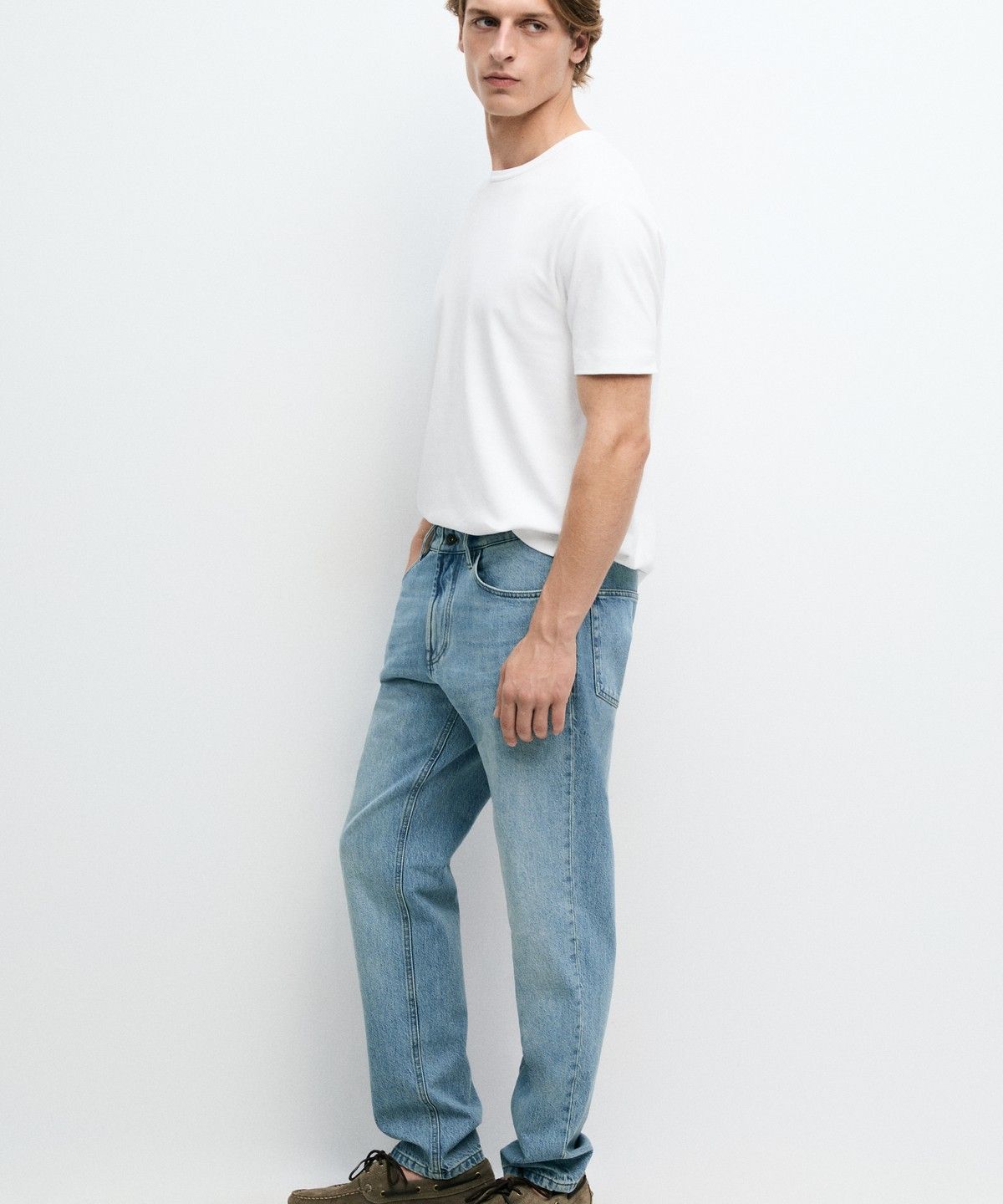 마시모두띠(MASSIMO DUTTI) 100% 코튼 반팔 티셔츠