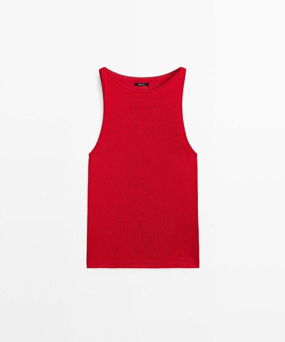 마시모두띠(MASSIMO DUTTI) 파인 니트 홀터넥 탑