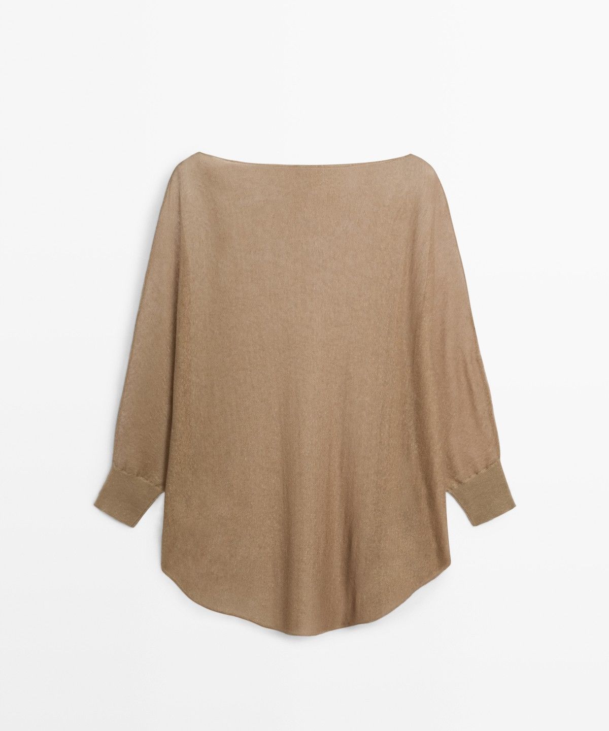 마시모두띠(MASSIMO DUTTI) 린넨 블렌드 케이프 스타일 플루이드 스웨터